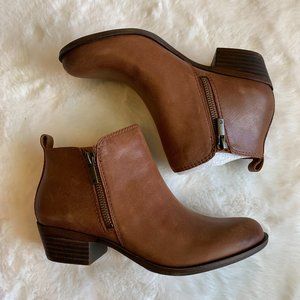 Lucky Brand Women's Basel Ankle Bootie Toffee Brown 5.5